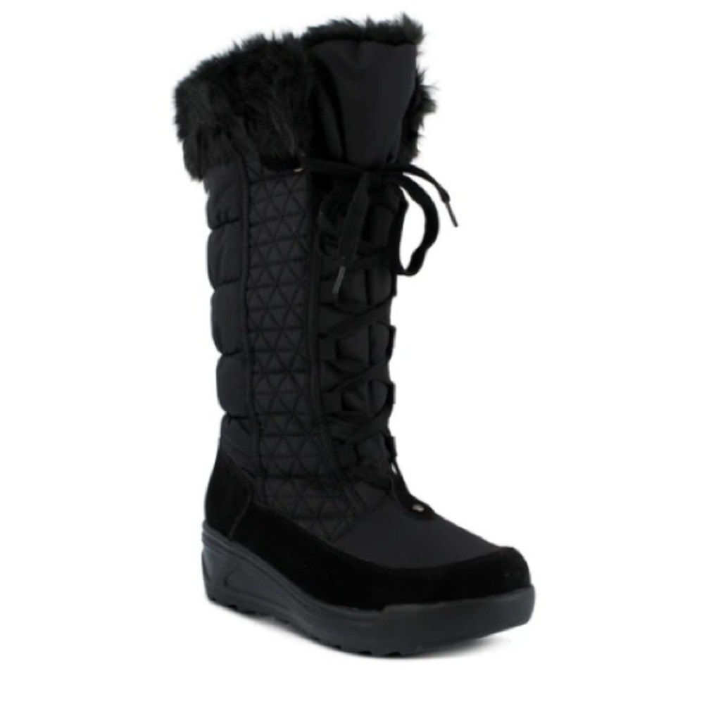 Black snow boots size 38